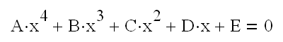 алгебраическое уравнение четвёртой степени