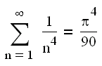 Сумма ряда c общим членом n^4